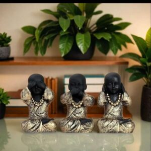 Set of 3 monk  Baby Buddha statue showpiece