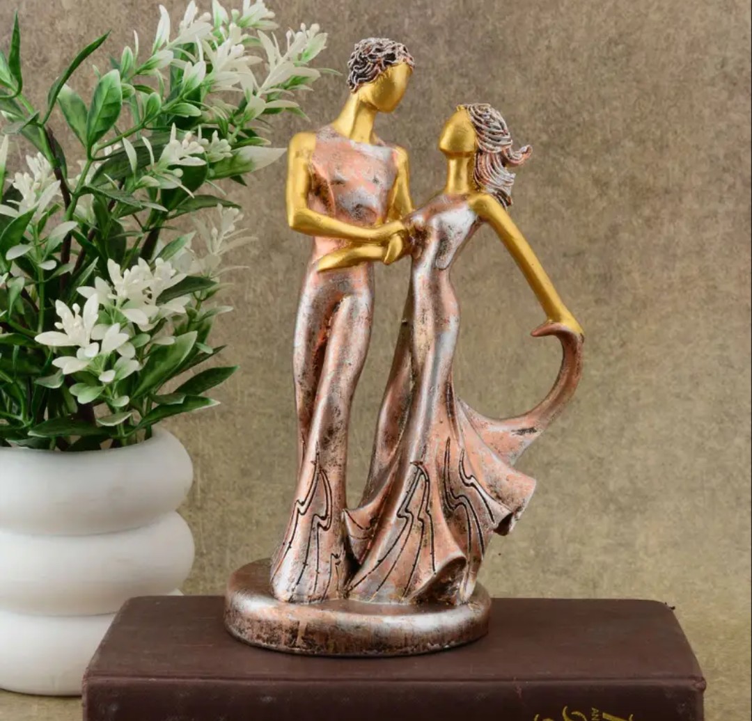 Valentine Gift Showpieces brown Golden