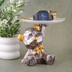 Cool Teddy Home Decorative Showpiece | Teddy Bear with Paltter Statue