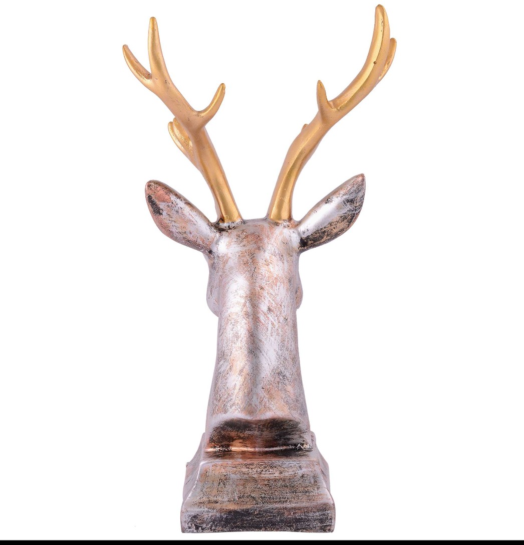 Resin Deer Head Showpiece Animal Figurine - Image 2