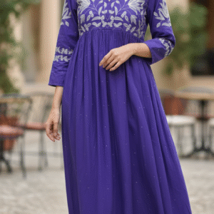 Purple kurta 3 piece set