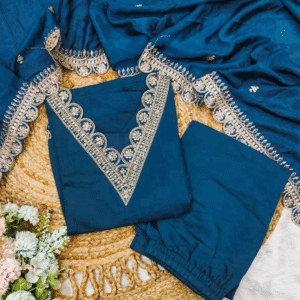 Chinnon Embroidery kurta set with dupatta - L